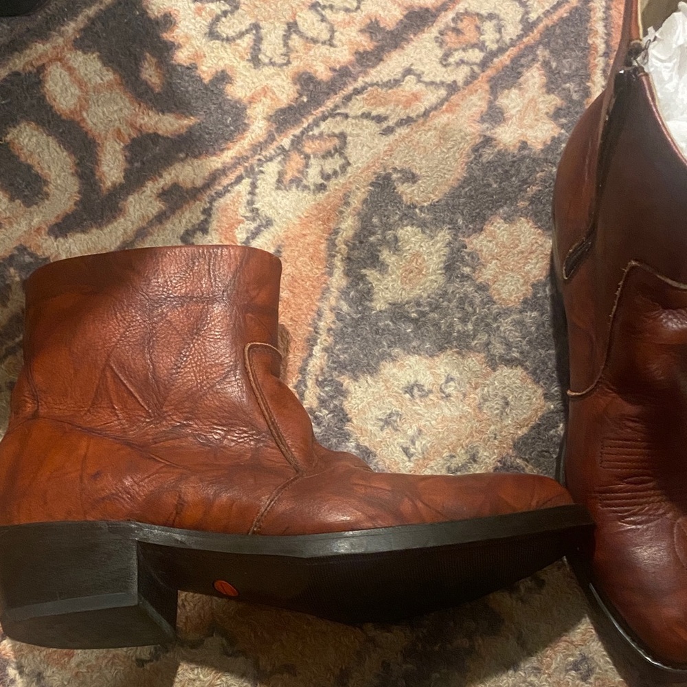 Durango Chestnut Leather Ankle Boots